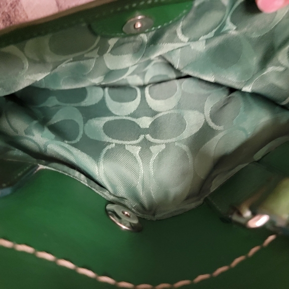 Coach Vintage 2004 Hampton Satchel In Kelly Green Leather - Picture 15 of 16